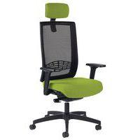 Fauteuil KIO HD résille noir avec Têtière et Acc Reg Vert - Image principale