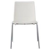 Lot de 2 chaises PERFY 4 pieds chromés coque polypro Blanc - Image 2