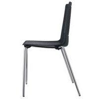 Lot de 2 chaises PERFY 4 pieds chromés coque polypro Noir - Image 2