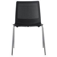 Lot de 2 chaises PERFY 4 pieds chromés coque polypro Noir - Image 4