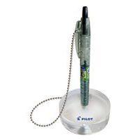 Stylo bille sur socle avec chainette antivol écriture noire - Image principale