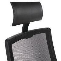 Fauteuil Office dossier résille + têtière assise tissu coloris rouge - Image 3