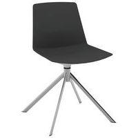 Chaise CLUE coque polypro noir piètement étoile chromé - Image principale