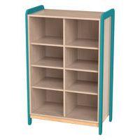Meuble 2 colonnes 8 niches Lili hauteur 137 cm coloris bleu turquoise - Image principale