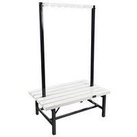 Banc double patère PVC blanc - À monter - Manutan - Image principale