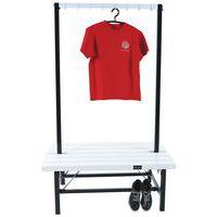 Banc double patère PVC blanc - À monter - Manutan - Image 2