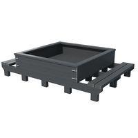 Table de plantation Nino 240 x 152 cm + bac - gris - Image principale