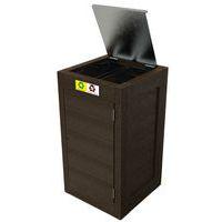 Poubelle Canopée tri - 2 x 60 L - avec trappe - marron - Image principale
