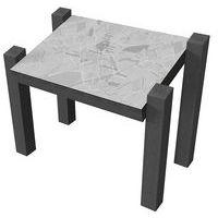 Table d'information 4 pieds hauteur totale 120 cm - visuel 90 x 67 cm - gris - Image principale