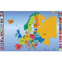 Sous-main rigide en PVC carte de l'Europe - 37,5x57,5cm - Exacompta - Lot de 10 - Image principale