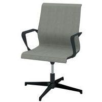 Fauteuil visiteur Dinamica pied coloris noir dossier et assise résille - Image 2