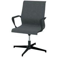 Fauteuil visiteur Dinamica pied coloris noir dossier et assise résille - Image 3