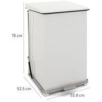 Conteneur à pédale industriel - 152 L, Coloris : Blanc - Image 3