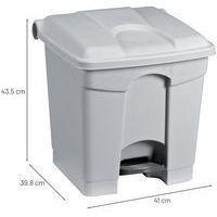 Poubelle plastique agroalimentaire 30 L gris - Image 2