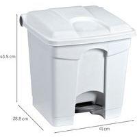 Poubelle plastique agroalimentaire 30 L blanc - Image 4