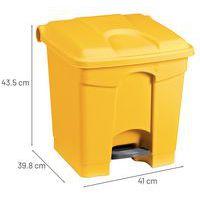 Poubelle plastique agroaliment 30 L jaune - Image 4
