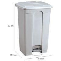 Poubelle plastique agroalimentaire 90 L gris - Image 4