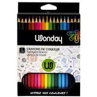 Boite de 18 crayons de couleurs corps verni forme hexagonale - Image principale