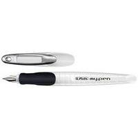 Lot de 6 Stylo plume my.pen, plume: M, blanc / noir - Image principale