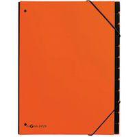 Lot de 6 Classeur à soufflet tendance, A4, 10 compart., orange - Image principale