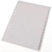 Lot de 6 Intercalaires en plastique, numériques, A4 - Image principale