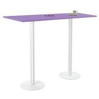 Table Roxane 2 pieds piètement 2 tubes 140x40 cm - Image 3