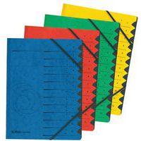 Lot de 6 Trieur easyorga, A4, carton, 12 compartiments, rouge - Image principale