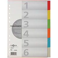 Set de 12 Intercalaires en carton, A4, 6 pièces, 6 couleurs - Image principale