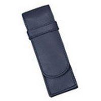 Lot de 6 Etui pour stylos, pour 2 stylos, cuir, bleu - Image principale