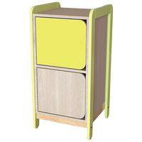 Meuble Lili hauteur 98 cm 1 colonne 2 portes coloris vert - Image principale