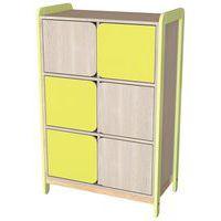 Meuble Lili  hauteur 137 cm 2 colonnes 6 portes coloris vert - Image principale