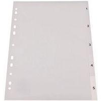 Lot de 12 Intercalaires en plastique, numériques, A4 - Image principale