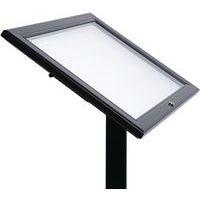 Porte-menu noir incliné LED - Image 2