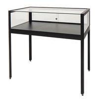 Vitrine d'exposition 1000 x 600 x 920 mm sur pied - Noir - Image principale