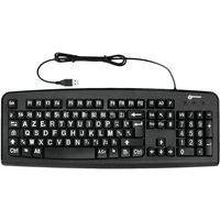 Clavier confort visuel écriture blanche touches noires - Geemarc - Image principale