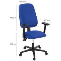 Siège de bureau Strike avec accoudoirs - Bleu - Linea - Image 4