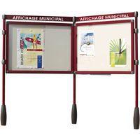 Pied intermédiaire pour vitrines côte à côte 3011 Rouge - Image principale