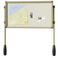 Lot de 2 pieds pour vitrine extérieure Antarès en acier laqué epoxy sable - Image principale