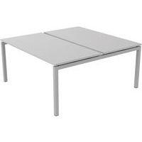 Bureau droit Bench 2 places Inesa Blanc 160 cm - Image principale