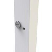 Bureau droit Inesa avec pied réglable en T Blanc 160 cm - Image 4