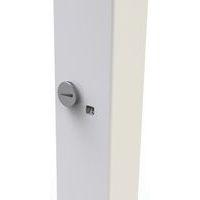 Bureau droit Inesa avec pied réglable en T Blanc 120 cm - Image 2