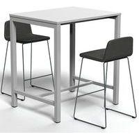 Table de réunion haute Jona Plateau Blanc Long  : 100 cm - Image 2