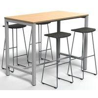 Table de réunion haute Jona Plateau  Chêne Long  : 140 cm - Image 5