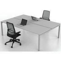 Bureau droit Bench 2 places Inesa Blanc 240 cm - Image 5