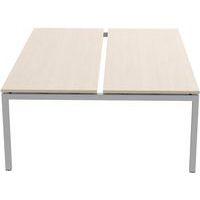 Bureau droit Bench 2 places Inesa Chêne 220 cm - Image 2