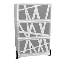 Caisson mobile Easy Office 4 tiroirs rangement corps blanc décor Street - Image principale
