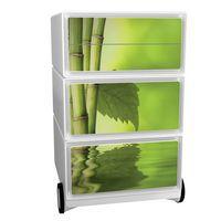 Caisson mobile Easy Office 4 tiroirs rangement corps blanc décor Zen - Image principale