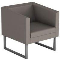Fauteuil Punto pied métal enduit PVC M1 Gris - Image principale