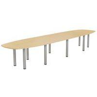 Table de réunion Elga plateau stratifié pied tulipe MBA - Image principale