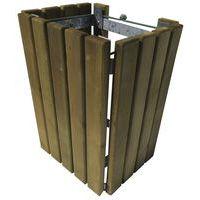 Poubelle Groix murale 40L bois Mobextan - Image principale